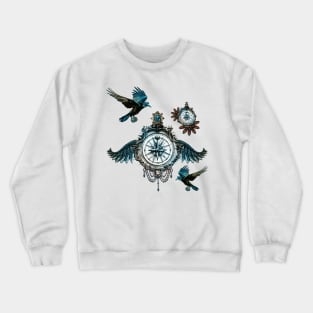 Steampunk design compass Crewneck Sweatshirt